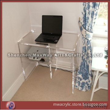 Two-layer reinforced transparent acrylic/plexiglass furniture table